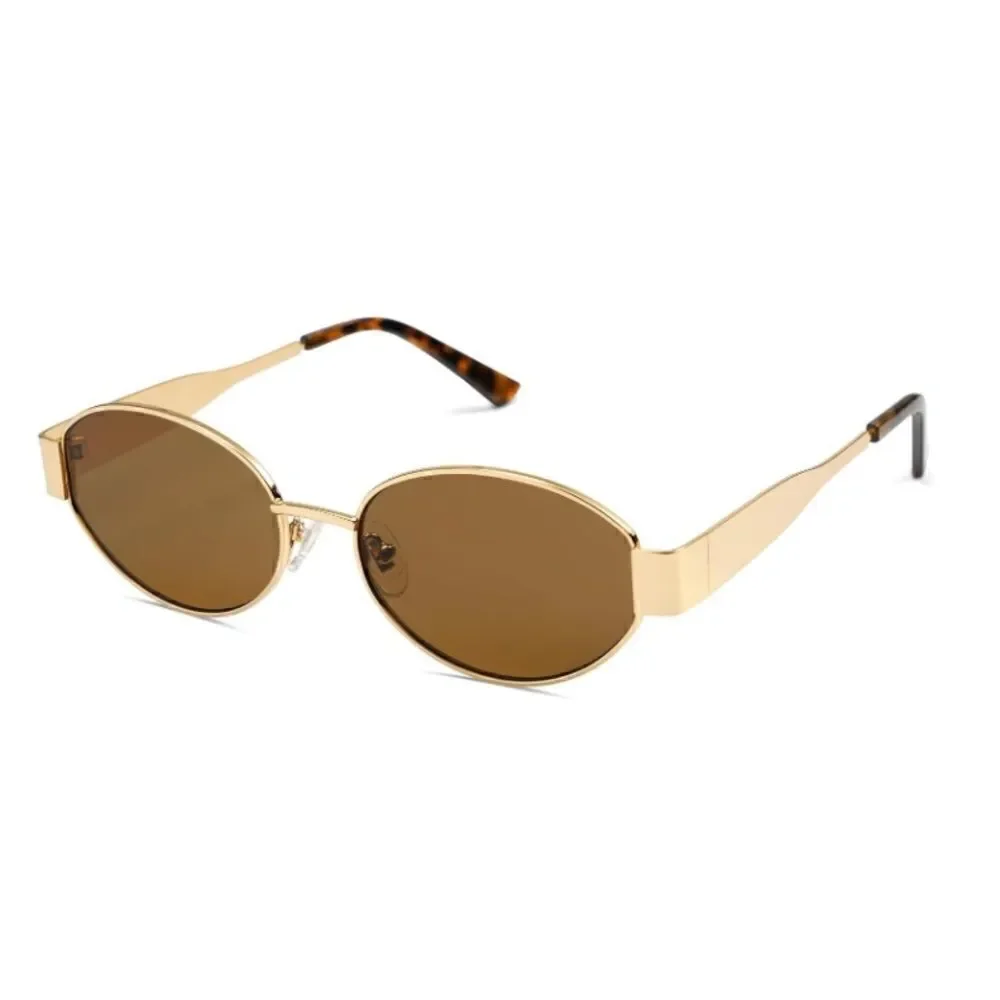 Tan lens Retro Oval Sunglasses